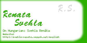 renata svehla business card